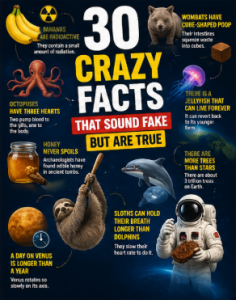 crazy facts that sound fake but are true illustration