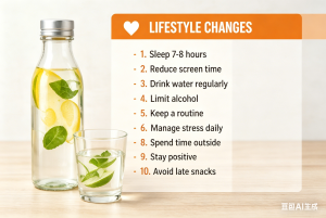 lifestyle habits for weight loss sleep stress infographic